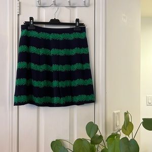 SOLD | J. Crew A-line Pleated Silk Skirt